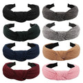 8-piece women's multicolor striped top knot headband