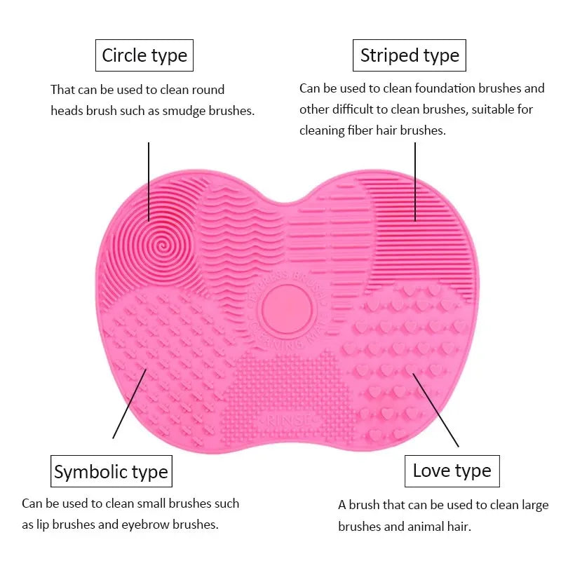 Silicone Brush Cleaner Cleaning Mat