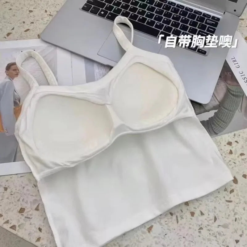 Crop Top Women Sexy Camisole Girl Basic T-shirt