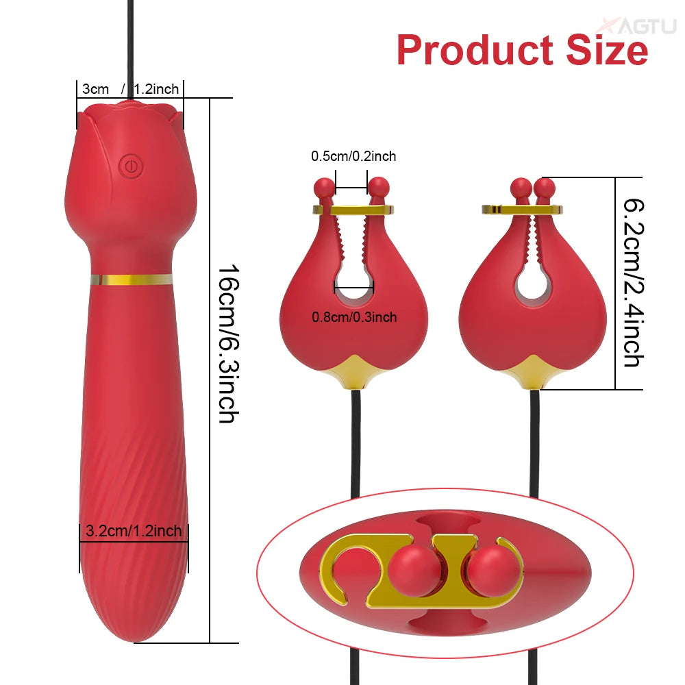 Nipple Vibrator Clamps Vibrating Breast Clips Nipple Stimulator
