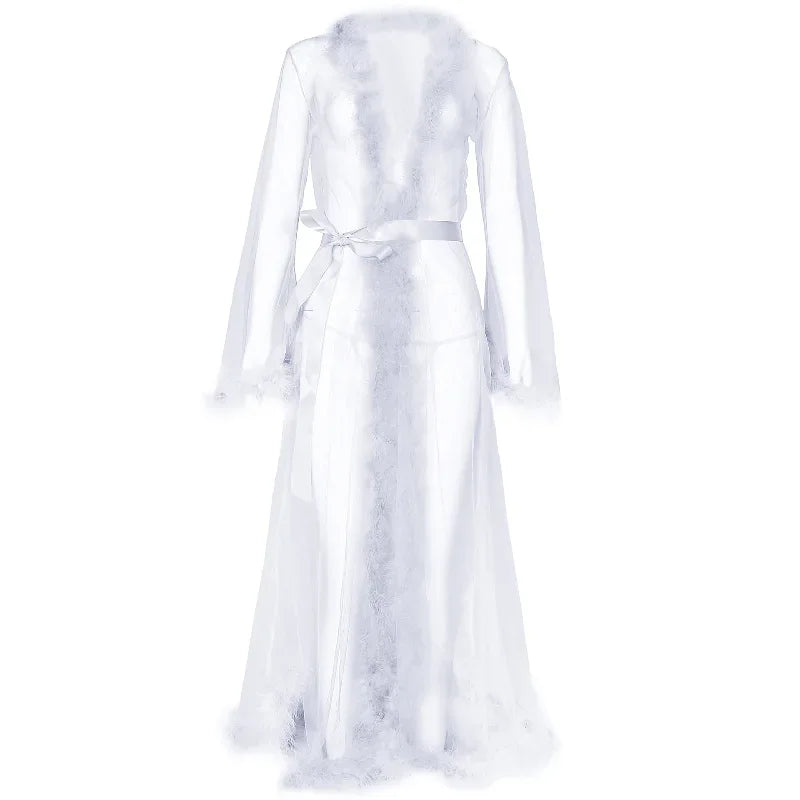 Sexy Chemise See Through Nightgown Robe