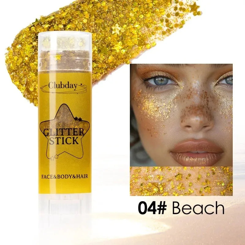 Sparkling Sequins Glitter Gel Stick for Face and Body