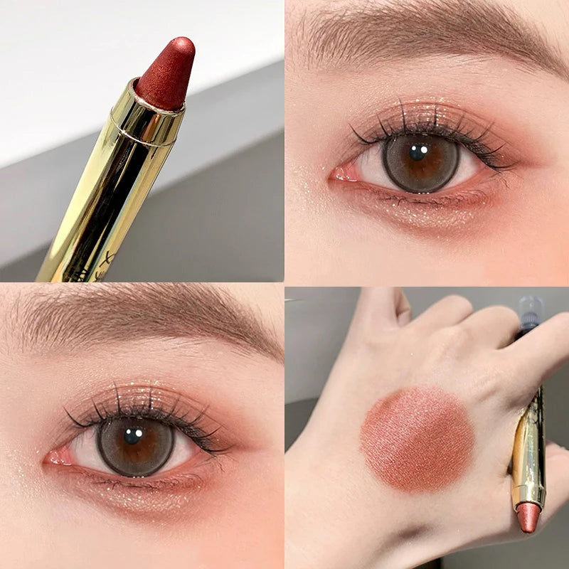 Metallic Glitter Eyeshadow Stick Matte Waterproof Shimmer High Gloss