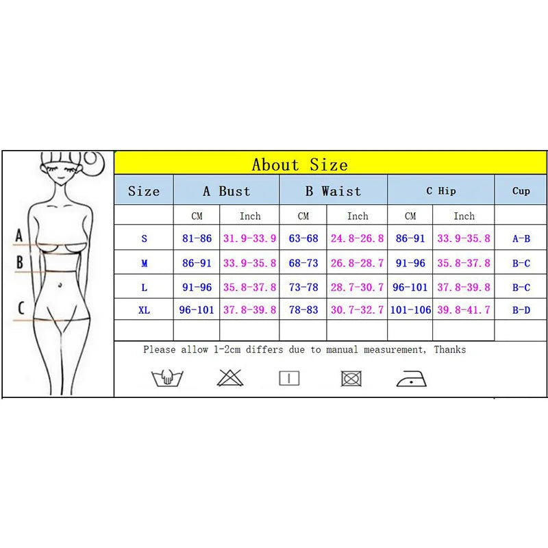 Sexy Women Swimsuit Swimwear Female Bikini Set Black Thong