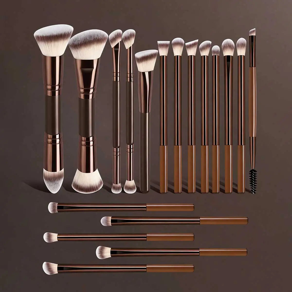 4/5/6/10/18pcs Professional Makeup Brush Set, Dual-Ended