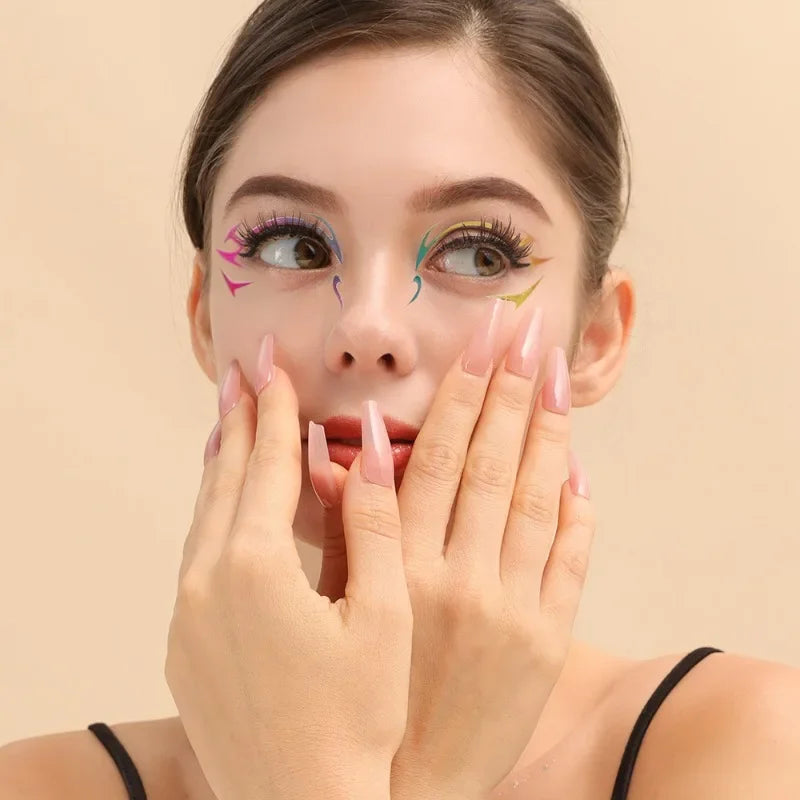 Decoration Stickers Laser Eye Eyeliner Eyebrows Decals