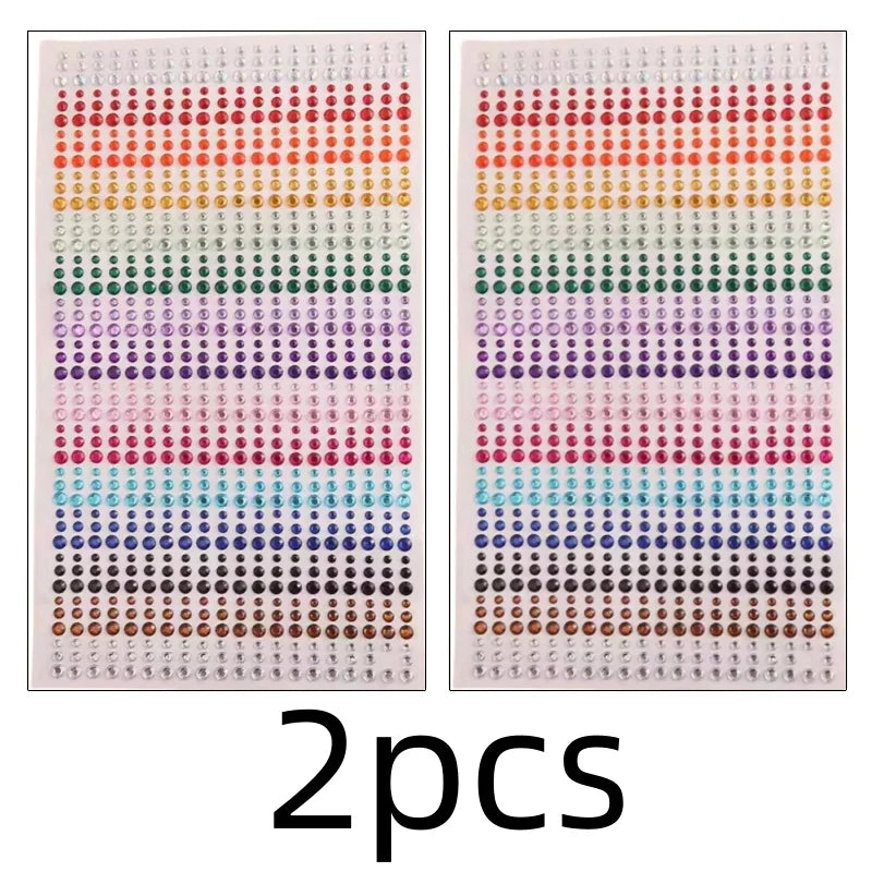 Diamond Stickers Colorful Sparkling 3D Jewelry for Face and Body