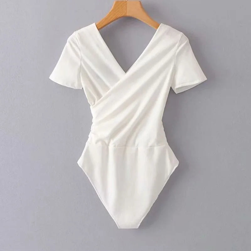 Sexy V-neck Bodysuits Feminine Casual