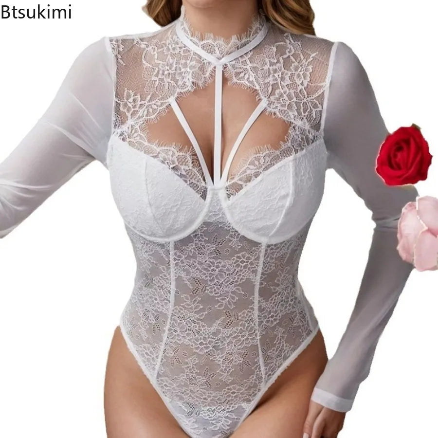 Sexy Lace Corset Bodysuit Lingerie with Underwire