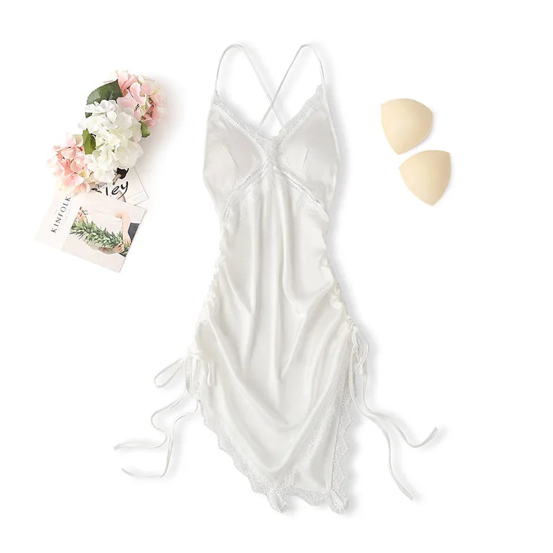 Sexy Gown Womens Lace Strap Sleep Dress