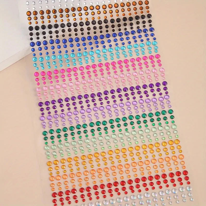 Diamond Stickers Colorful Sparkling 3D Jewelry for Face and Body