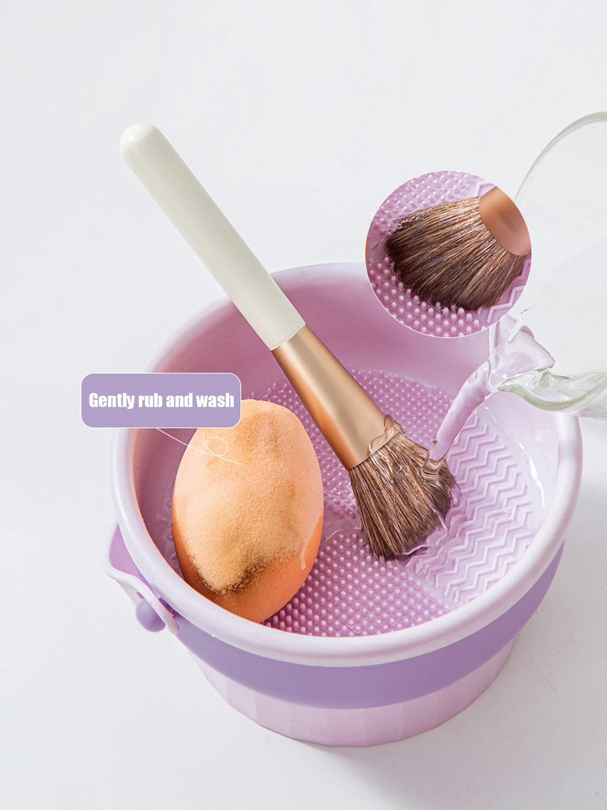 3 in 1 Makeup Brush Cleaner Dryer Organizer Silicone Wash Station & Storage Mat