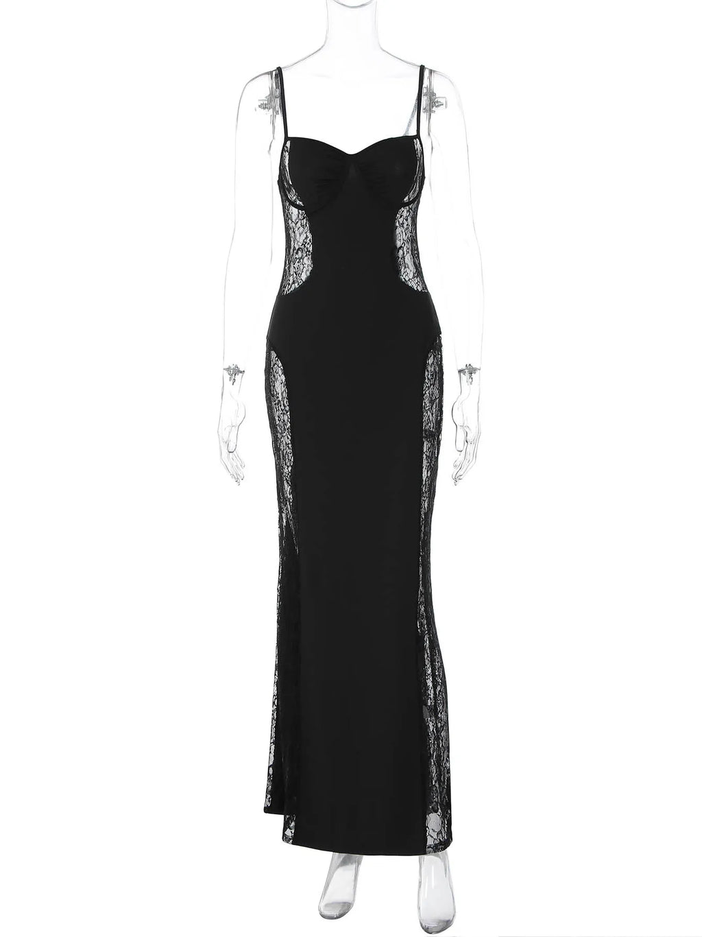 Sexy Backless Lace See Through Dress