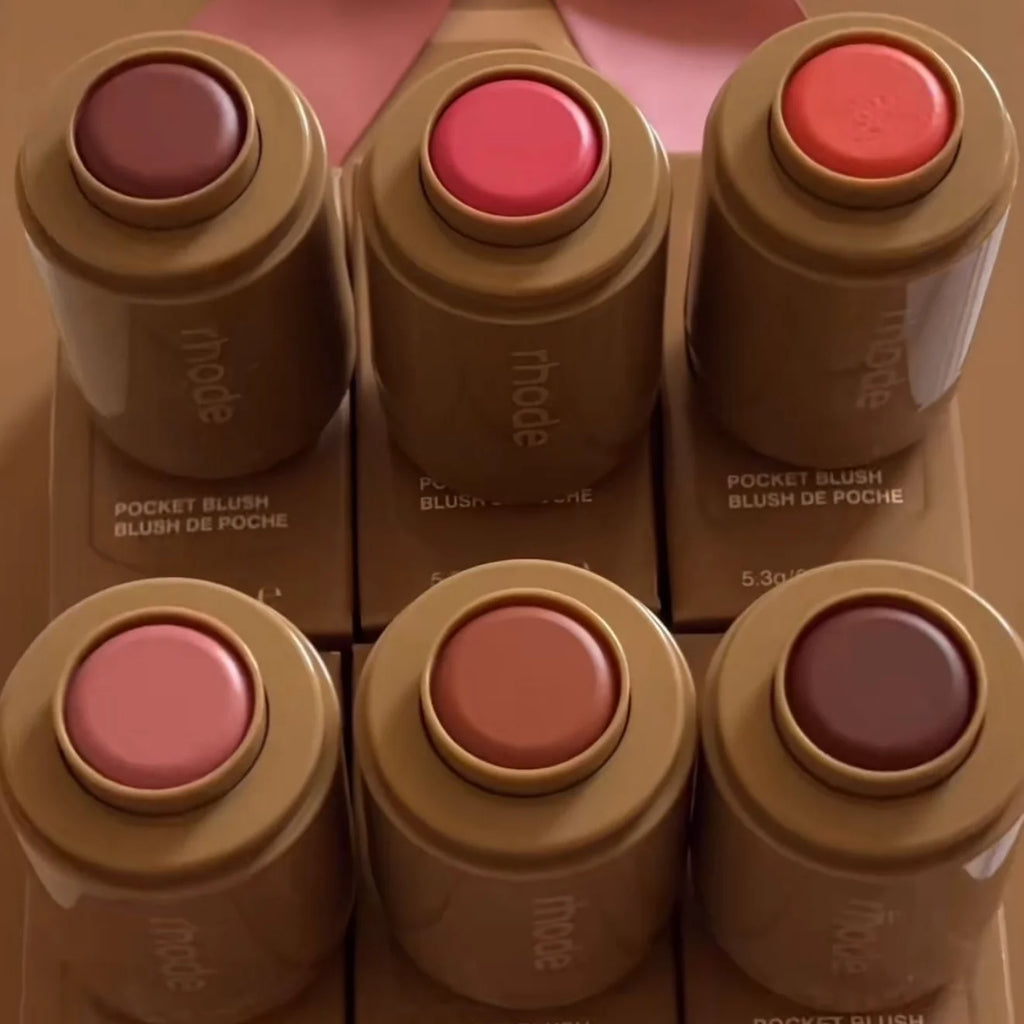 Rhode Blusher Rouge Powder Pocket Blush Lip Gloss Cheek Hydrating Lipstick
