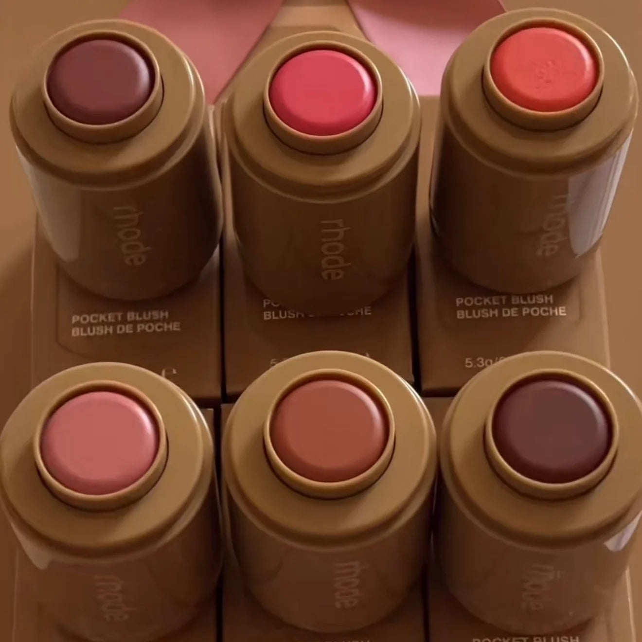 Rhode Blusher Rouge Powder Pocket Blush Lip Gloss Cheek Hydrating Lipstick