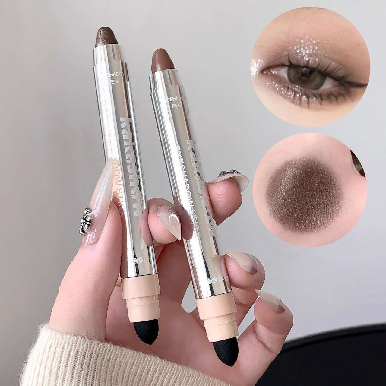 Metallic Glitter Eyeshadow Stick Matte Waterproof Shimmer High Gloss