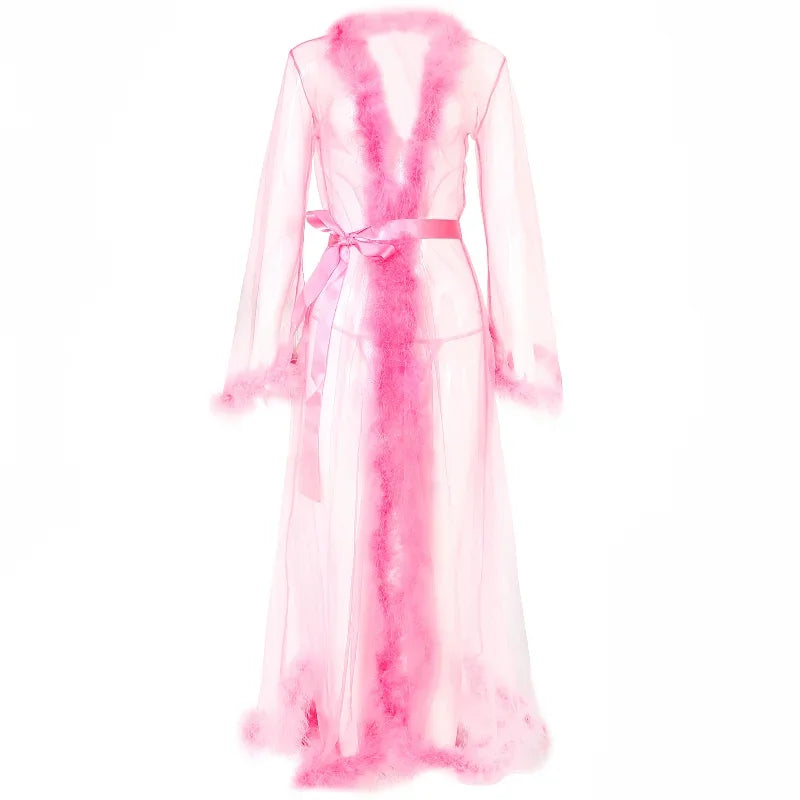Sexy Chemise See Through Nightgown Robe