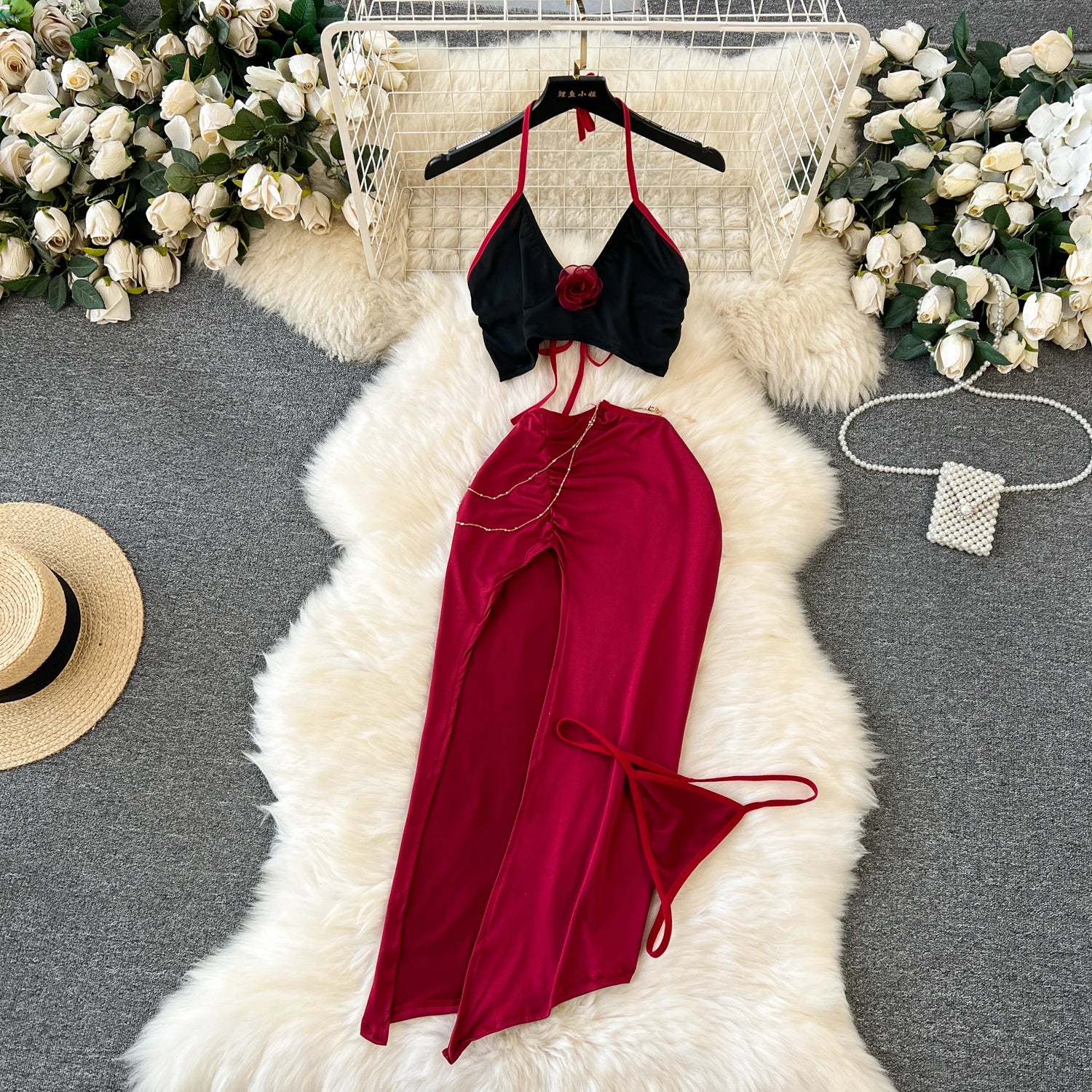 Sexy Lace Strap Jumpsuit Slim Fit Transparent Erotic Lingerie Catsuit