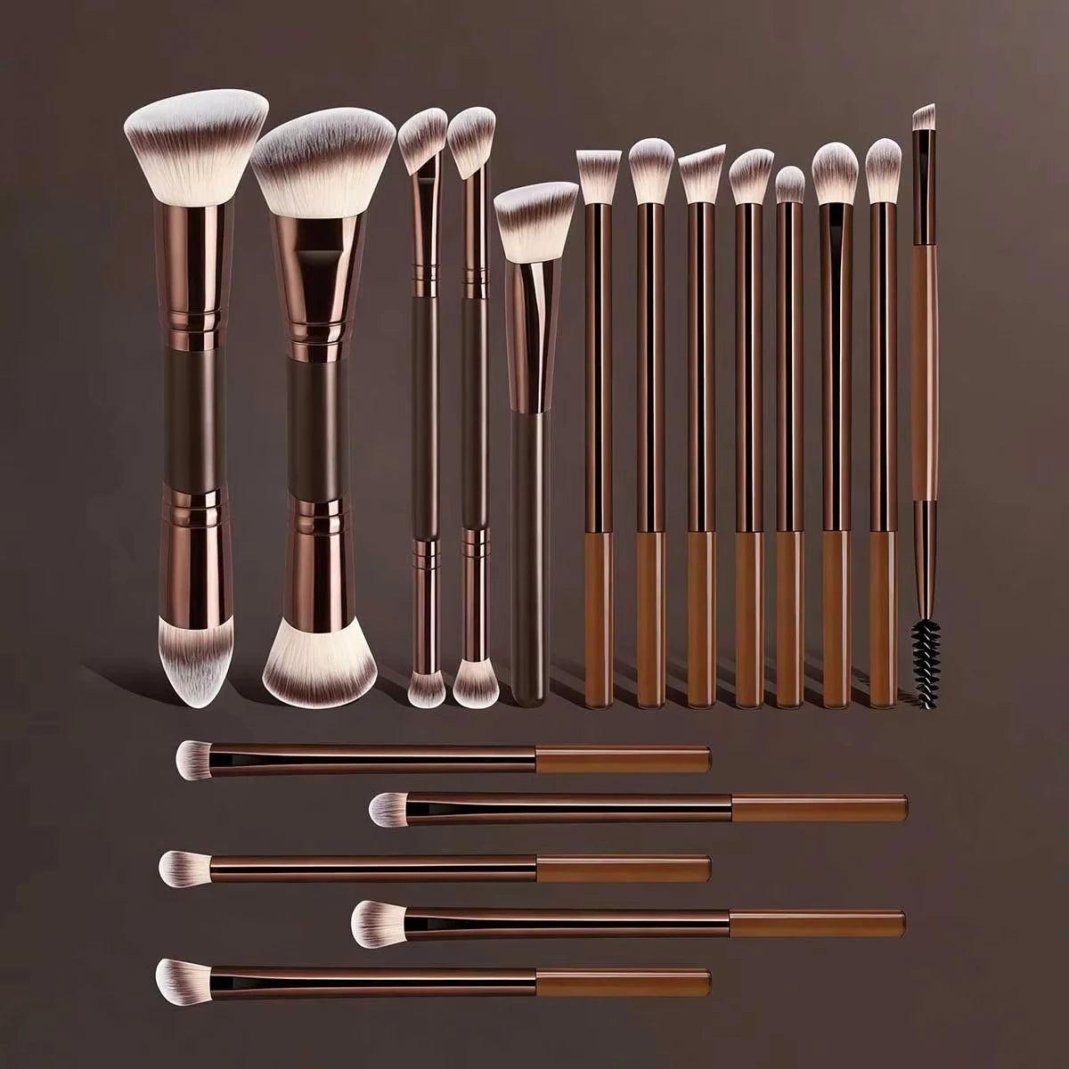 4/5/6/10/18pcs Professional Makeup Brush Set, Dual-Ended