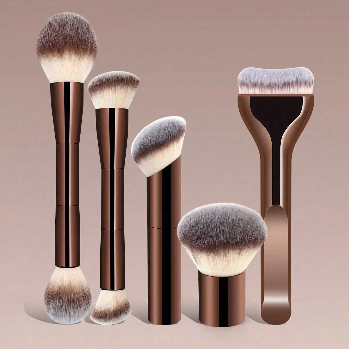 4/5/6/10/18pcs Professional Makeup Brush Set, Dual-Ended