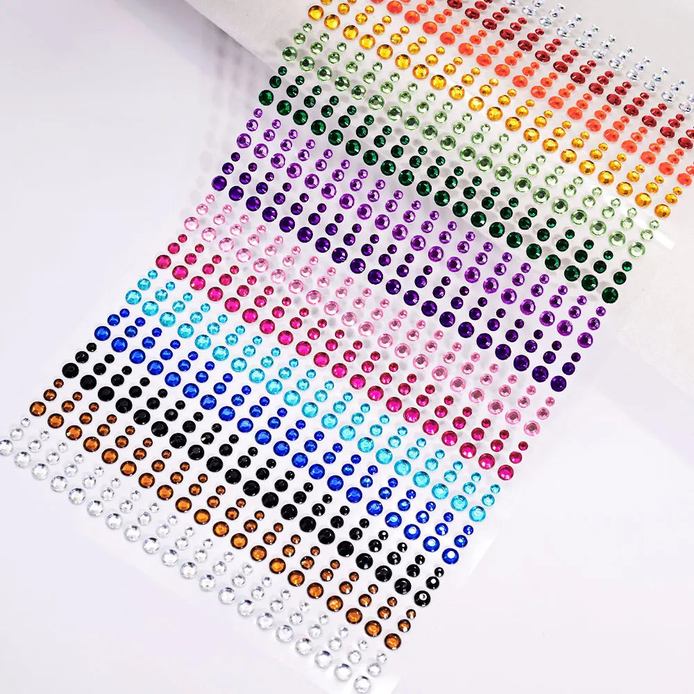 900pcs Face Gem Stickers Self Adhesive Waterproof