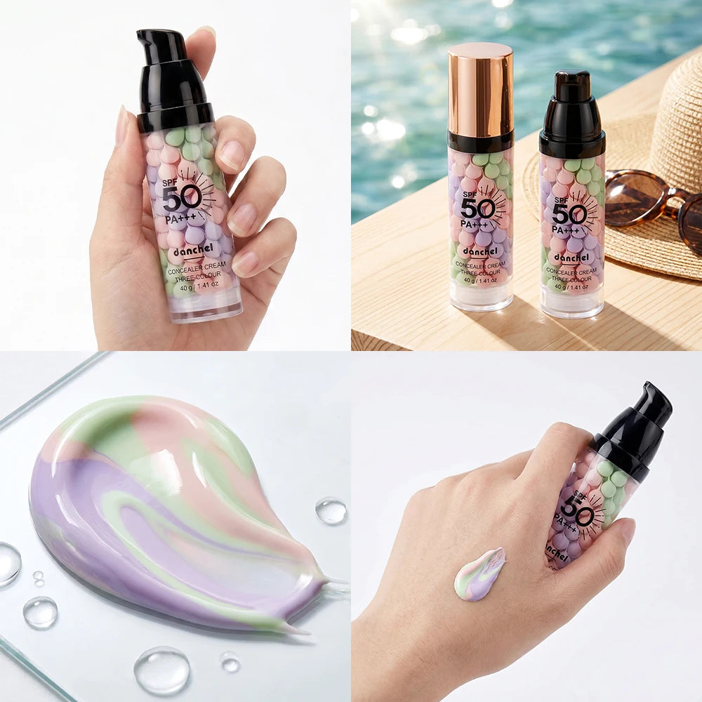 Three Color Cream Concealer Brightening Cream Liquid Concealer