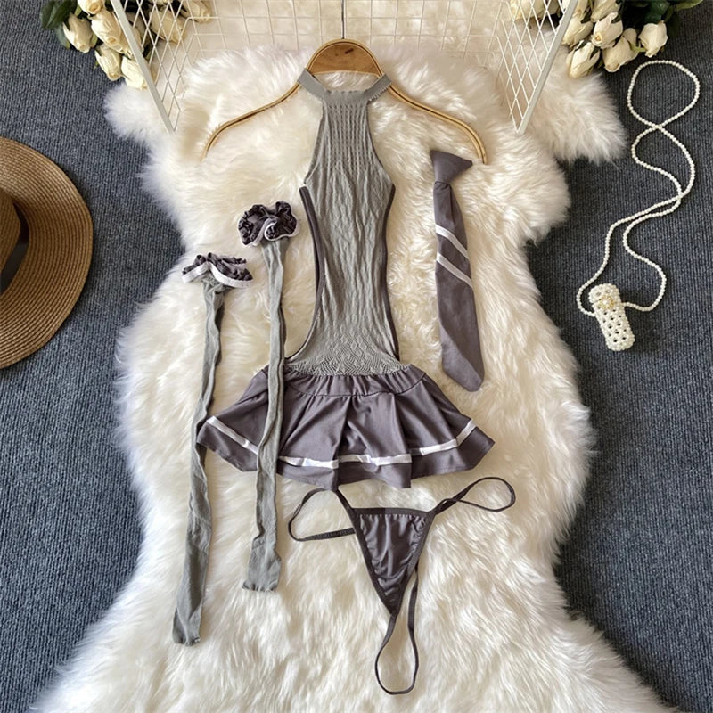 Sexy Lace Strap Jumpsuit Slim Fit Transparent Erotic Lingerie Catsuit
