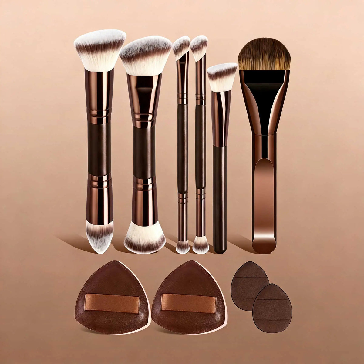4/5/6/10/18pcs Professional Makeup Brush Set, Dual-Ended