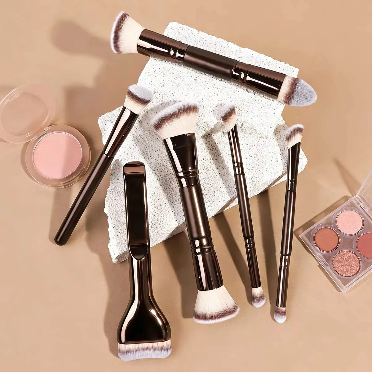 4/5/6/10/18pcs Professional Makeup Brush Set, Dual-Ended