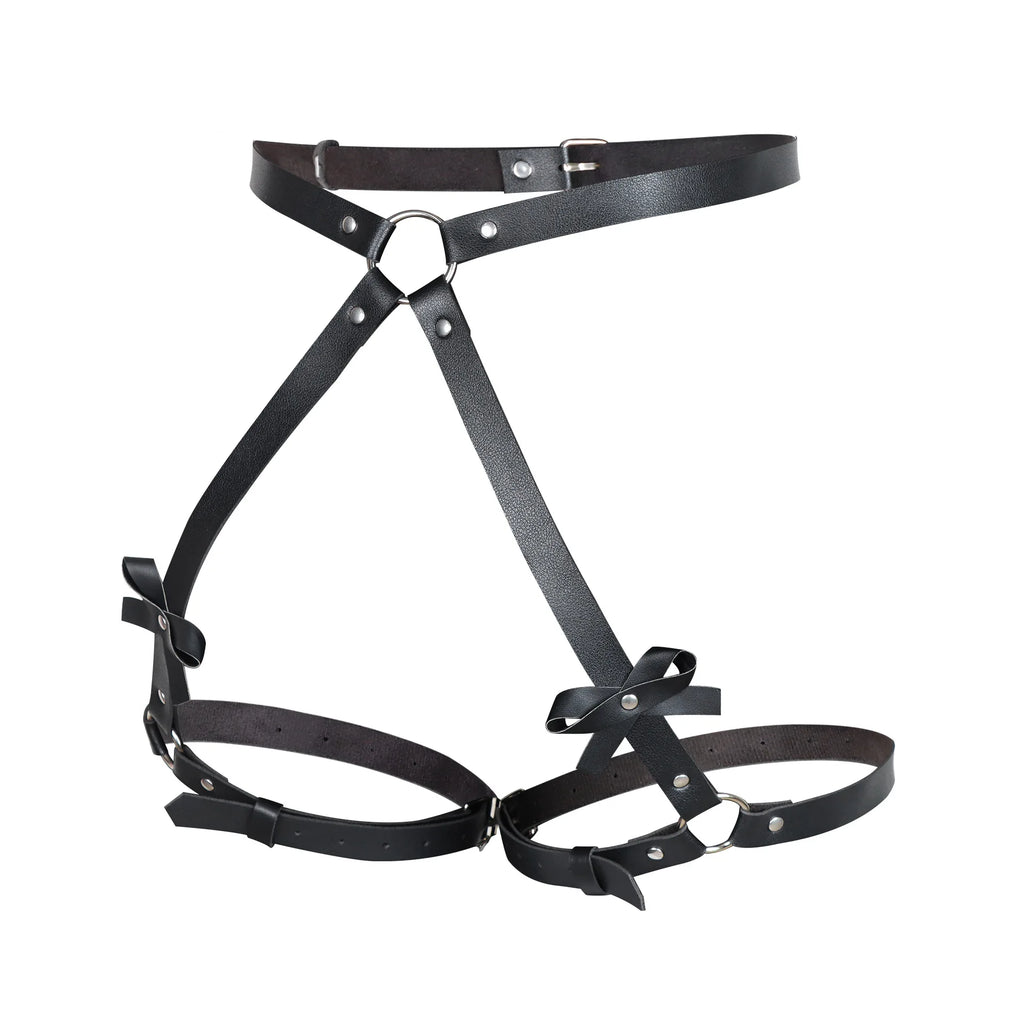 Gothic PU Leather Harness Buttock Garters Sexy Women's Erotic Sets