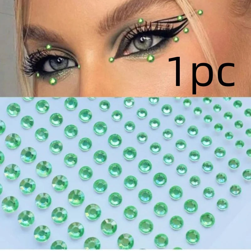Diamond Stickers Colorful Sparkling 3D Jewelry for Face and Body