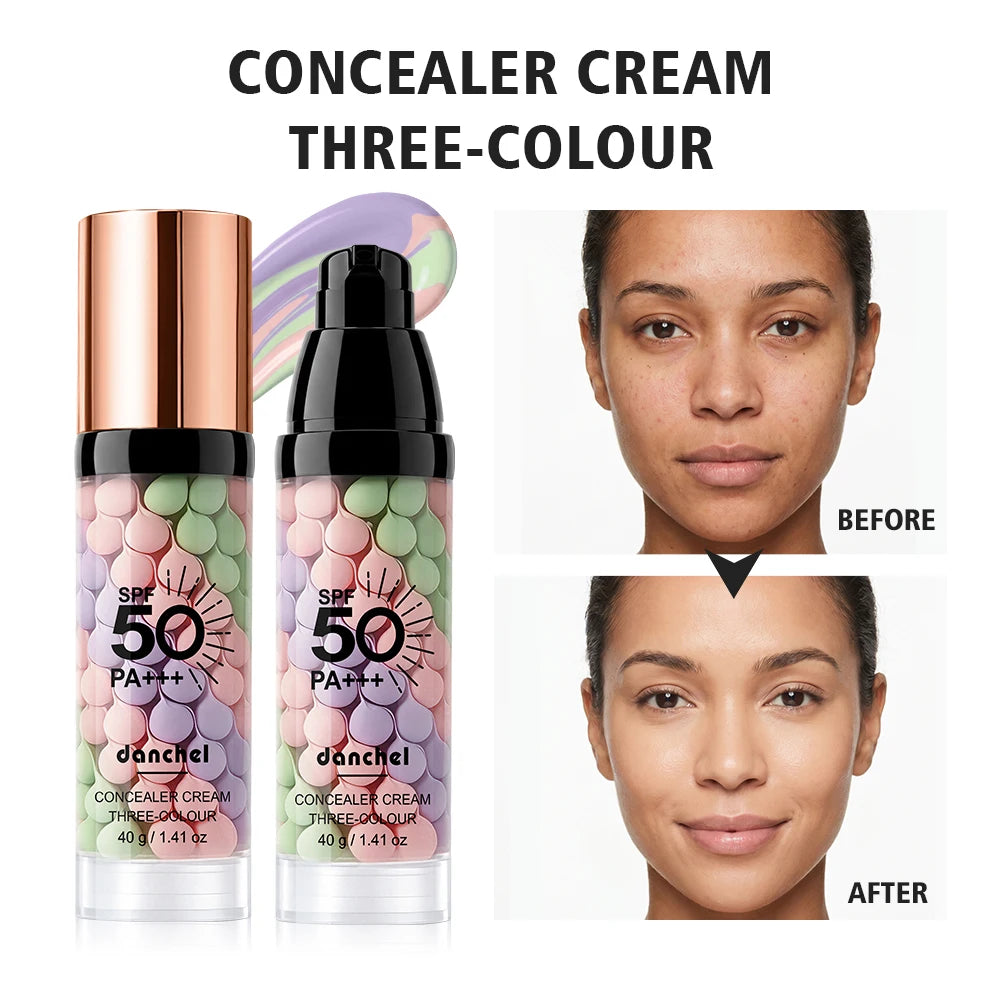 Three Color Cream Concealer Brightening Cream Liquid Concealer