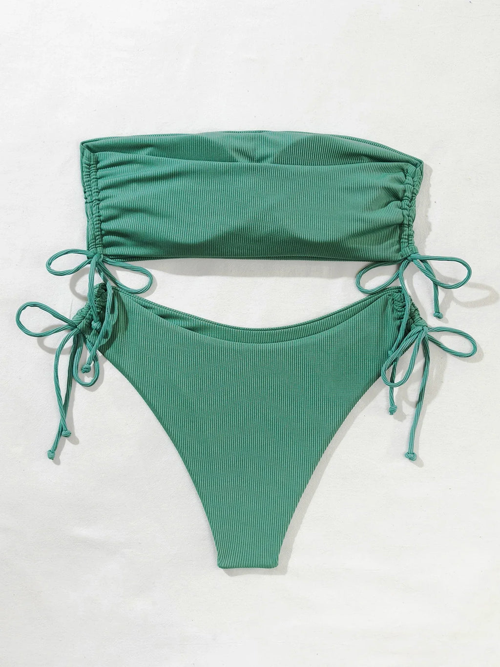 Bandeau Swimsuit High Waist Bikini Set