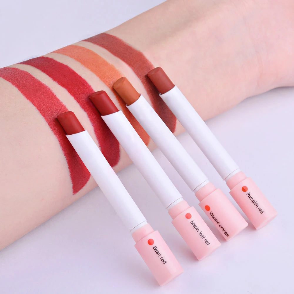 4 pcs/set Cigarette Lipstick Set Long Lasting Lip Glaze Matte Lip Gloss Waterproof Lip Stick