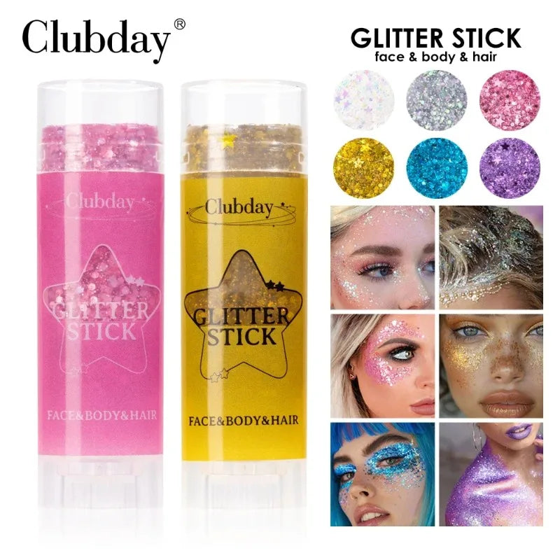 Sparkling Sequins Glitter Gel Stick for Face and Body