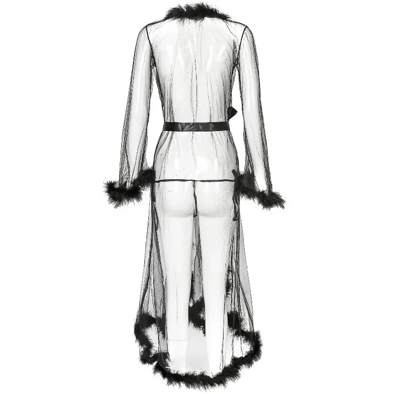 Sexy Chemise See Through Nightgown Robe
