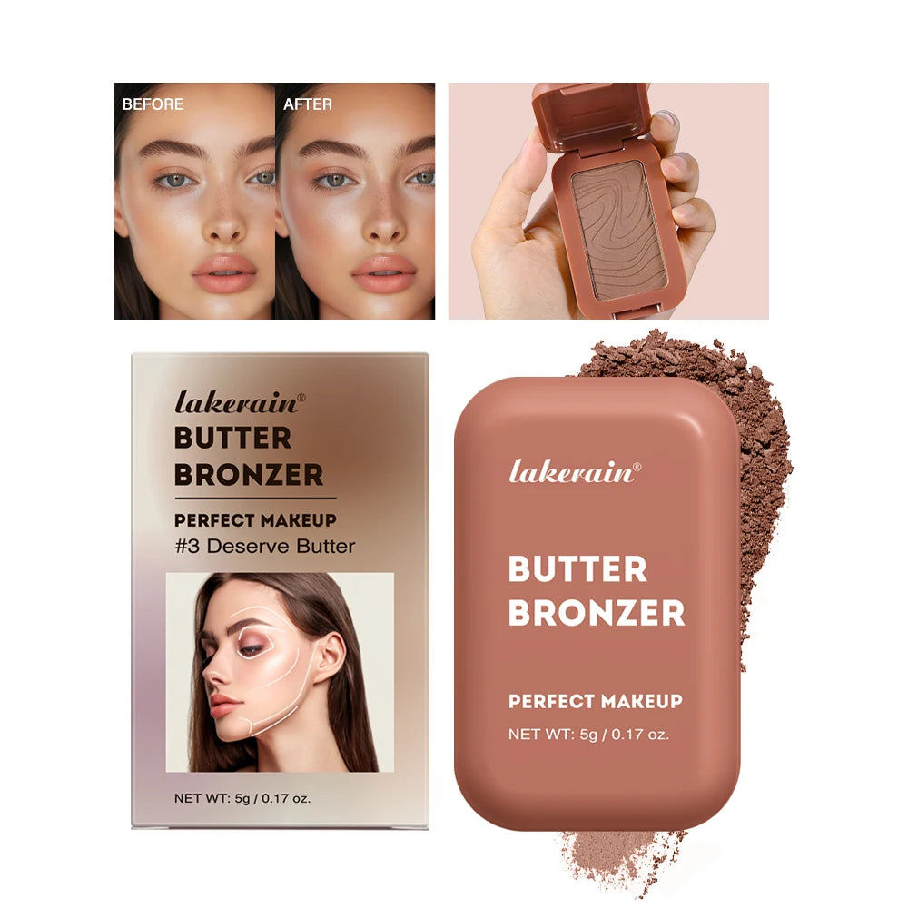 Bronzer Blush Highlights Palette&Brush