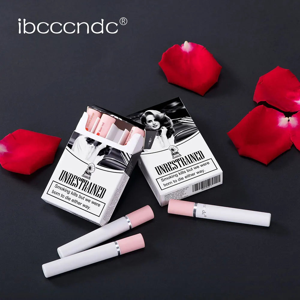 4 pcs/set Cigarette Lipstick Set Long Lasting Lip Glaze Matte Lip Gloss Waterproof Lip Stick