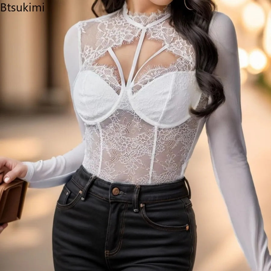 Sexy Lace Corset Bodysuit Lingerie with Underwire
