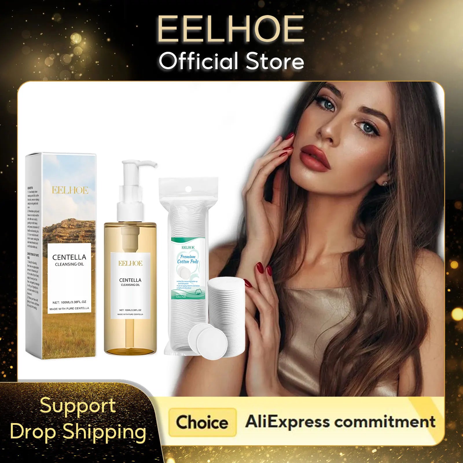 Moisturizing Facial Cleansing Oil Fresh Smooth Pore Cleaning Makeup Remover Pads Makeup Tools and Accessories