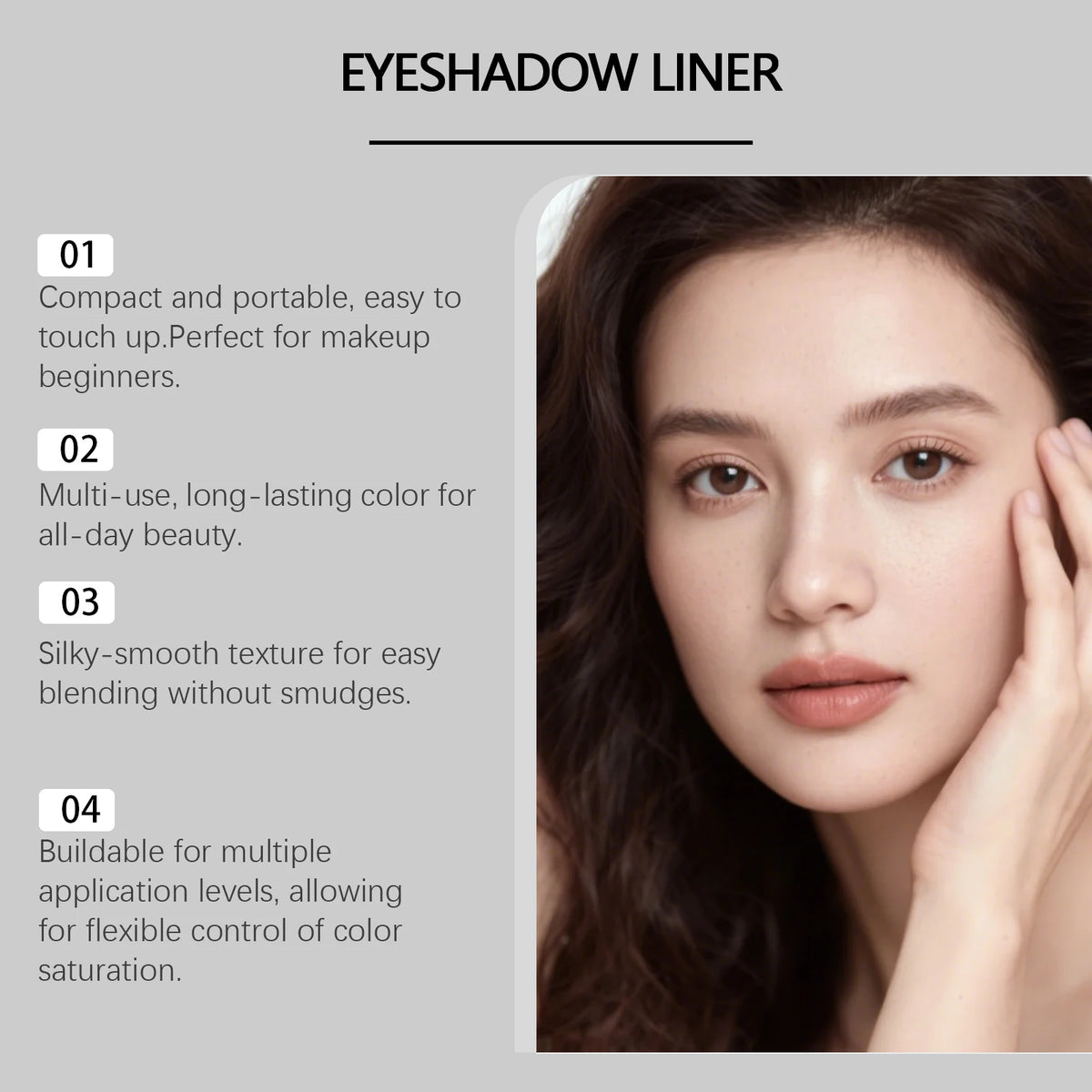 2in1 Eyeliner Pen Smudge Proof Waterproof Formula