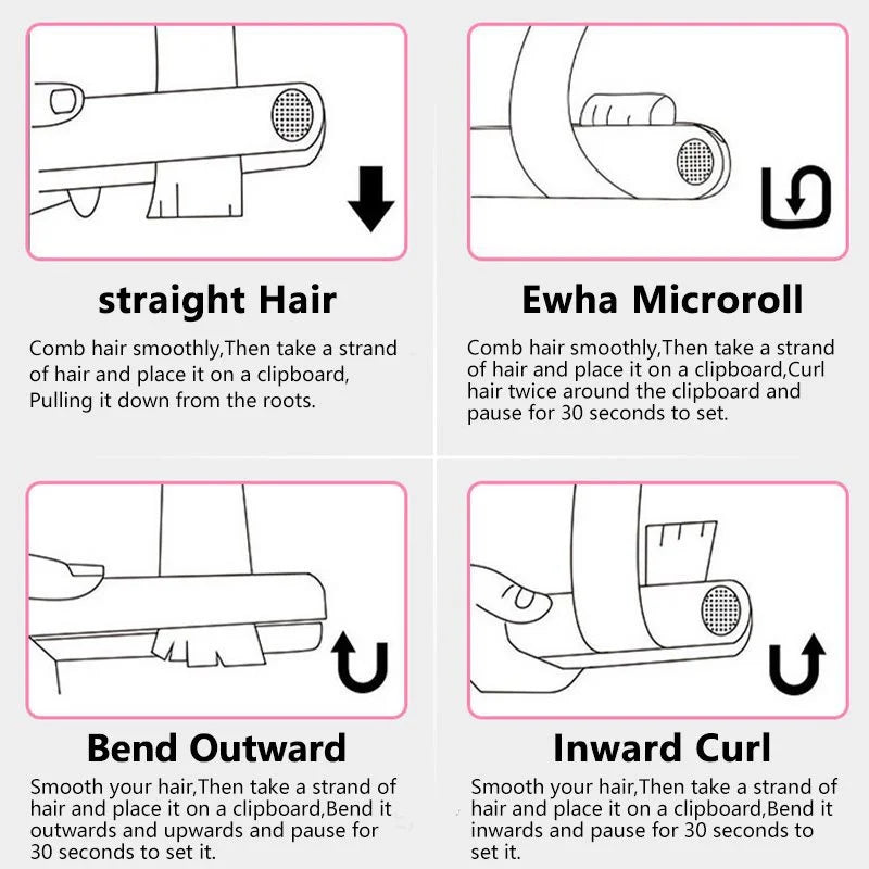 Mini Hair-Straightener Curly and Straight Ceramic Curling Iron