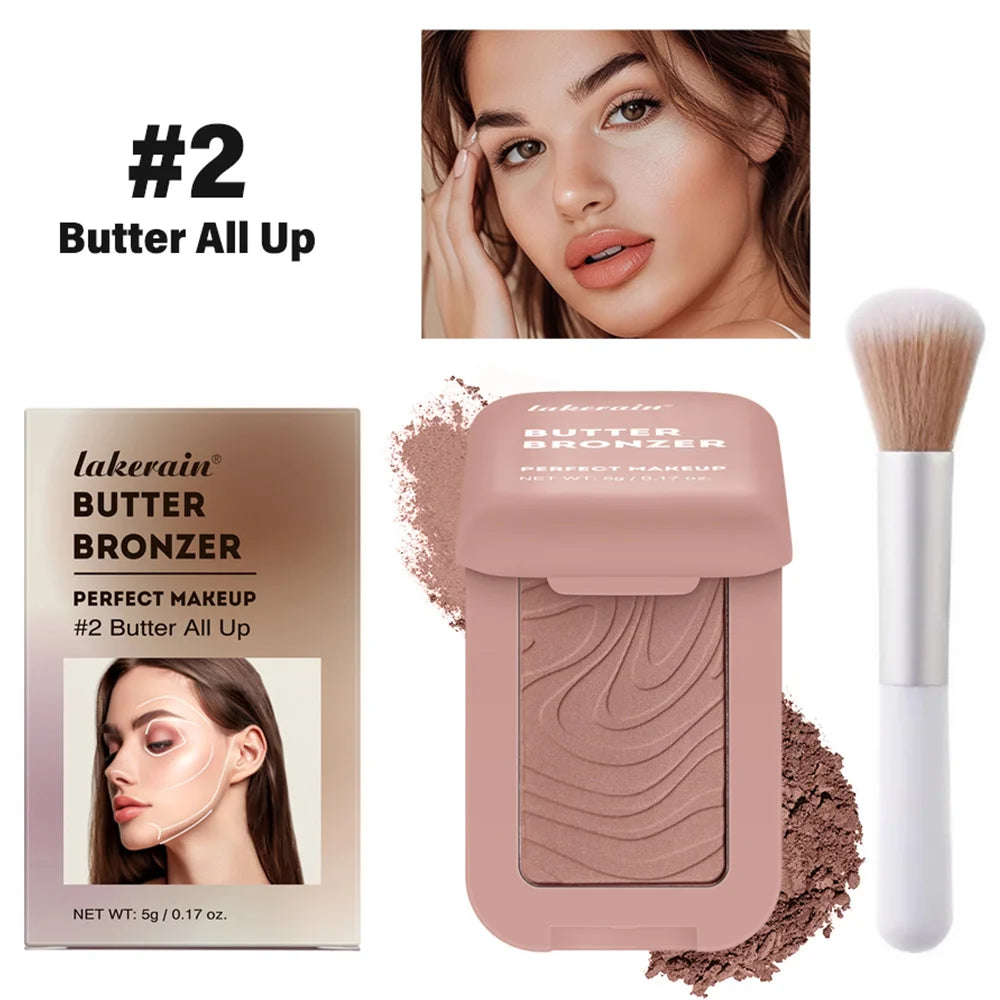 Bronzer Blush Highlights Palette&Brush