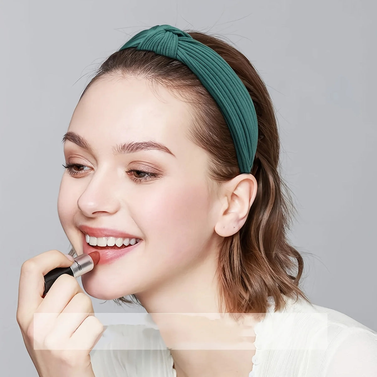 8-piece women's multicolor striped top knot headband