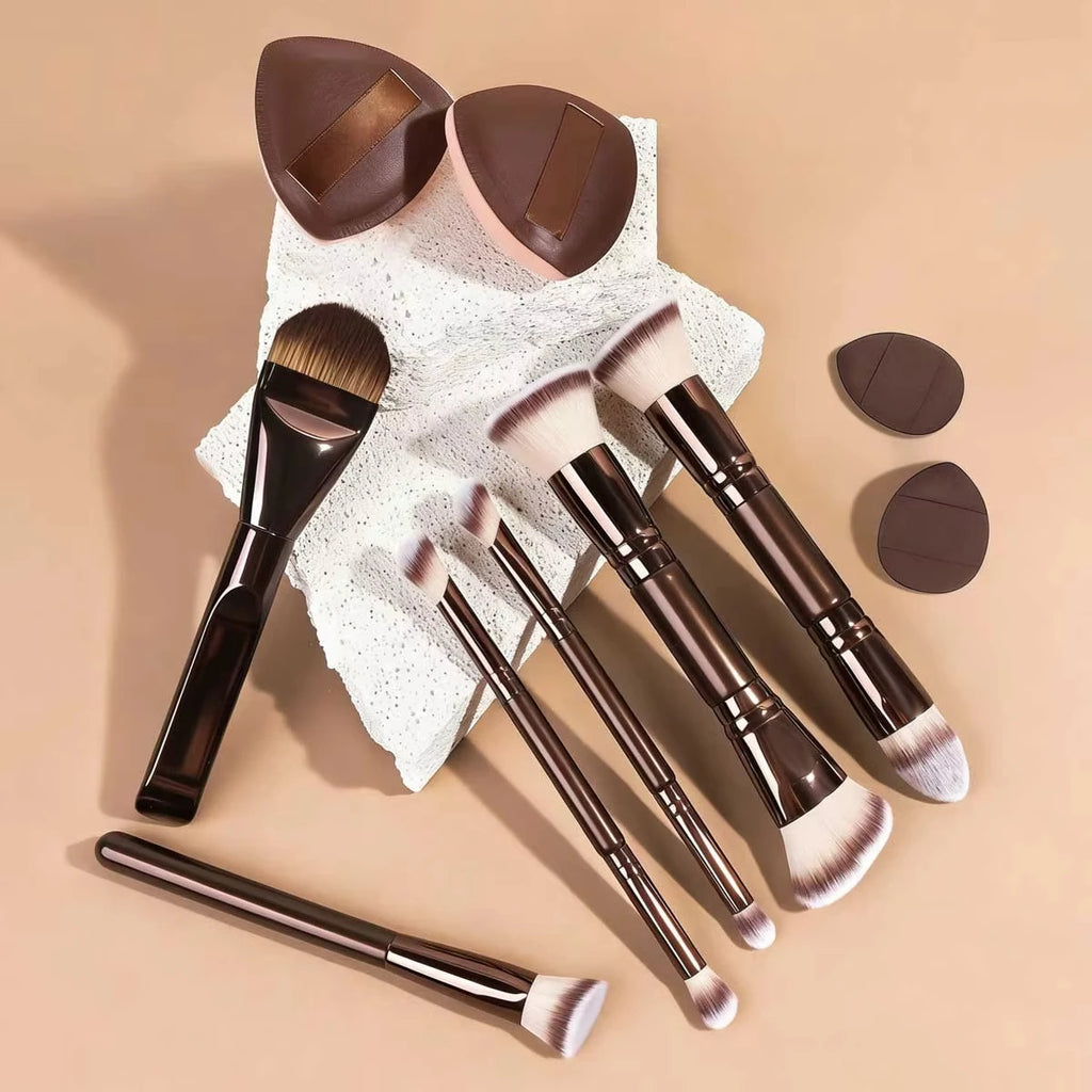 4/5/6/10/18pcs Professional Makeup Brush Set, Dual-Ended