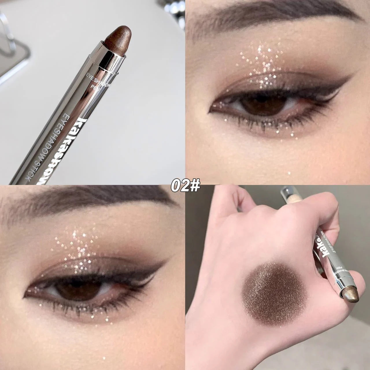 Metallic Glitter Eyeshadow Stick Matte Waterproof Shimmer High Gloss