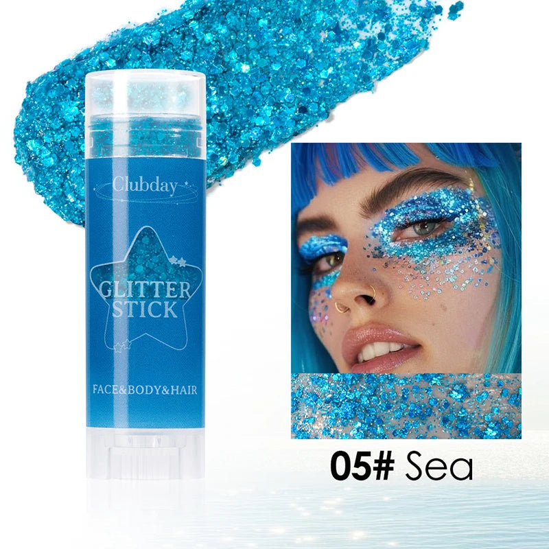 Face Body Sequins Glitter Gel Stick Hair Painting
