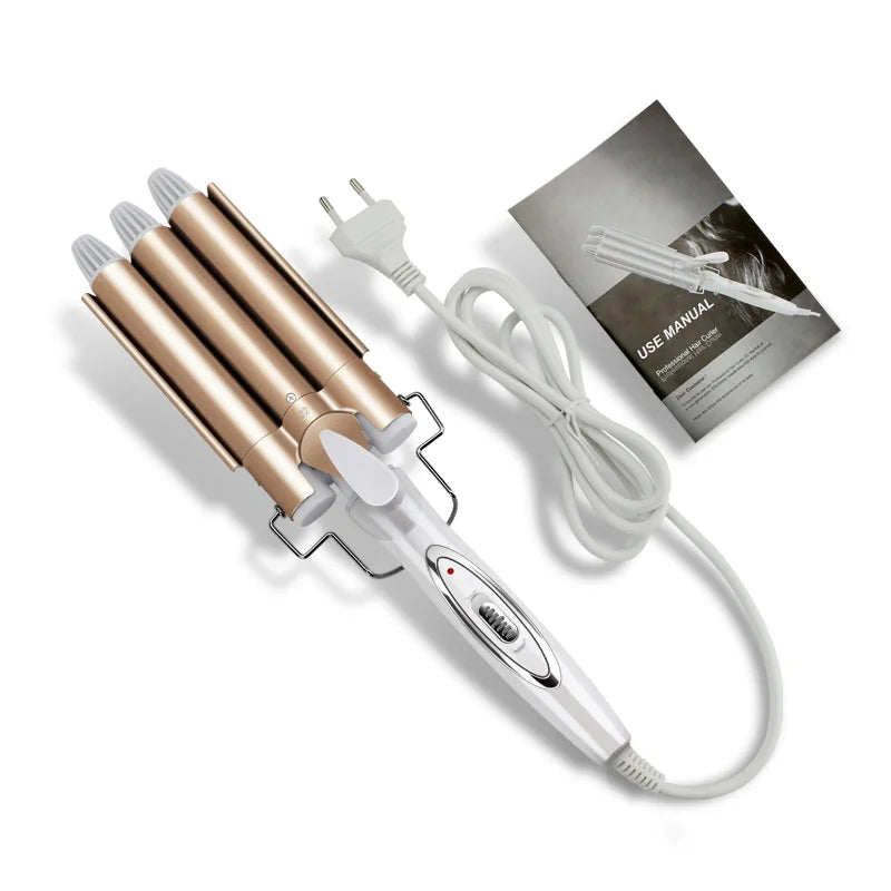 Ceramic Triple Barrel Hair Styler Hair Waver