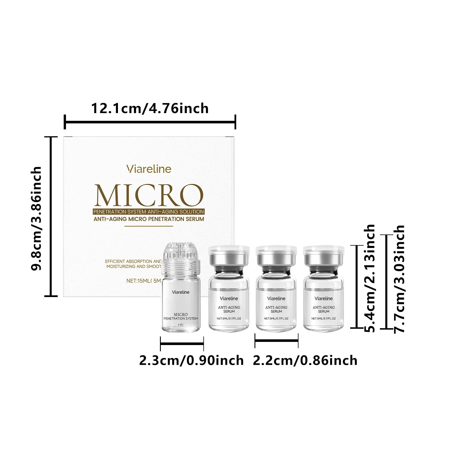 Collagen Microneedle Serum Set Hydrating Facial Roller Kit Glowing Skincare