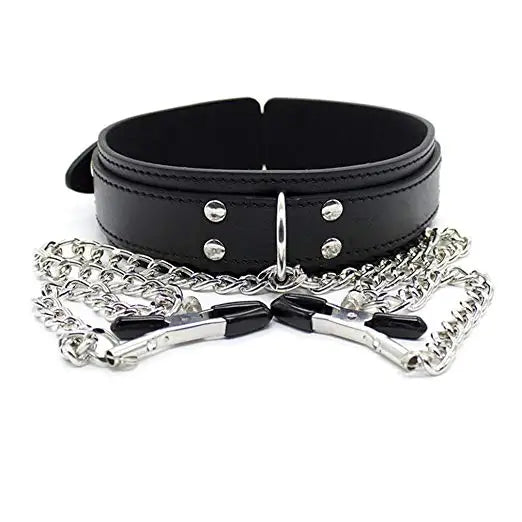 Bondage Fetish Collar Chain Collars Nipple Clamps